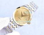 Replica Longines Gold Dial Two Tone Gold Strap Watch 42mm